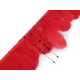 Bandă din pene de gâscă 6-8 cm - Roșu (1 Metru) Bandă din pene de gâscă 6-8 cm - Roșu (1 Metru)