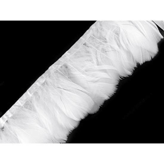 Bandă din pene de gâscă 6-8 cm - Roșu (1 Metru) Bandă din pene de gâscă 6-8 cm - Roșu (1 Metru)