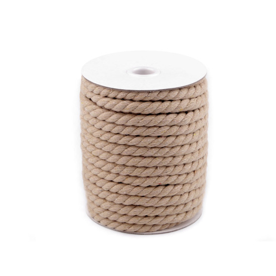 Șnur din bumbac răsucit, ø8 mm - Negru (20 Metri) Șnur din bumbac răsucit, ø8 mm - Negru (20 Metri)
