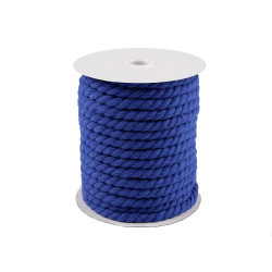Șnur din bumbac răsucit, ø8 mm - Albastru regal (20 Metri)
