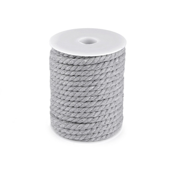Șnur din bumbac răsucit, ø8 mm - Negru (20 Metri) Șnur din bumbac răsucit, ø8 mm - Negru (20 Metri)