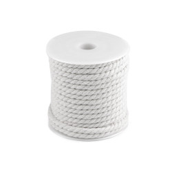 Șnur din bumbac răsucit, ø5 mm - Off white (15 Metri)