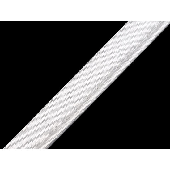 Paspoal / vipușcă satin, lățime 10 mm - Alb (20 Metri) Paspoal / vipușcă satin, lățime 10 mm - Alb (20 Metri)
