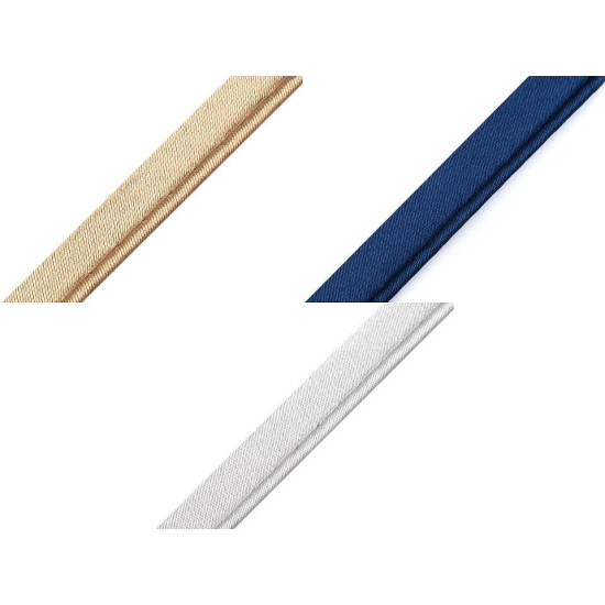Paspoal / vipușcă satin, lățime 10 mm - Alb (20 Metri) Paspoal / vipușcă satin, lățime 10 mm - Alb (20 Metri)