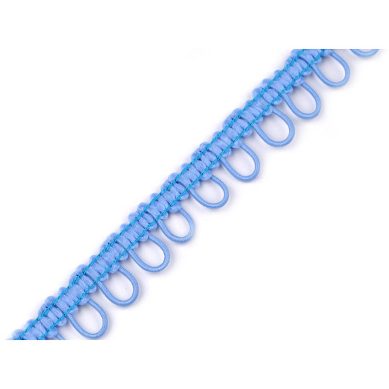 Bandă cu butoniere elastice, lățime 15 mm - Alb (3 Metri)