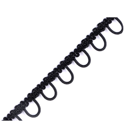 Bandă cu butoniere elastice, lățime 15 mm - Alb (3 Metri)