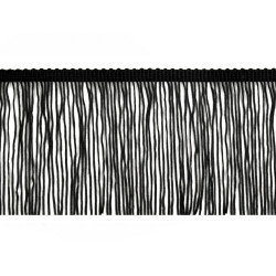 Franjuri, lățime 12,5 cm - Negru (1 Metru)