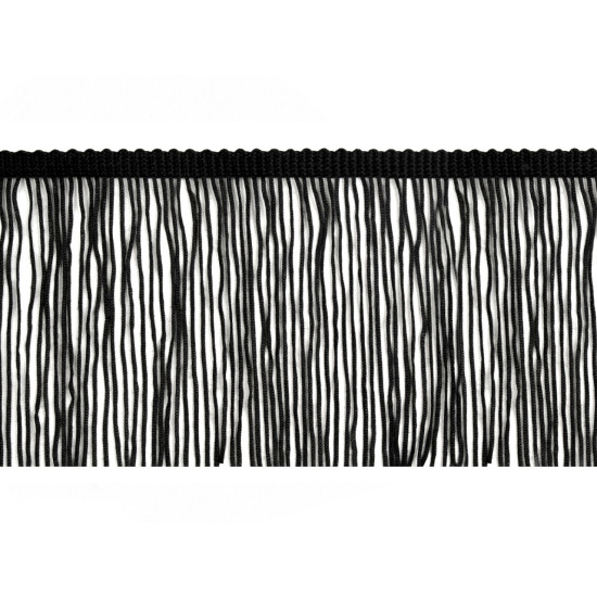 Franjuri, lățime 12,5 cm - Negru (1 Metru)
