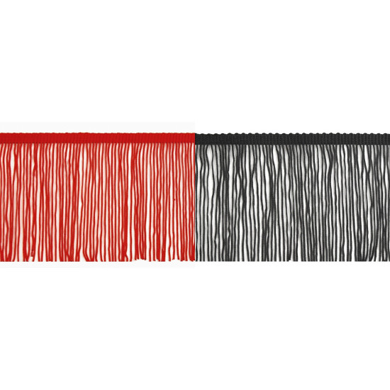 Franjuri, lățime 12,5 cm - Negru (1 Metru)