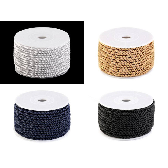 Șnur răsucit, ø3 mm - Negru (20 Metri) Șnur răsucit, ø3 mm - Negru (20 Metri)