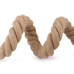 Șnur din bumbac răsucit ø20 mm - Ecru natural (1 Metru)