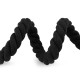 Șnur din bumbac răsucit ø20 mm - Negru (10 Metri) Șnur din bumbac răsucit ø20 mm - Negru (10 Metri)