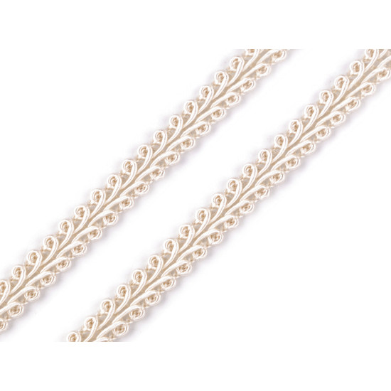 Galon decorativ, diverse culori, lățime 8 mm - Crem (75 Metri)