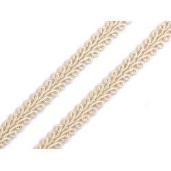 Galon decorativ, diverse culori, lățime 8 mm - Crem (25 Metri)