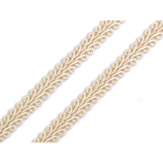Galon decorativ, diverse culori, lățime 8 mm - Crem (75 Metri)