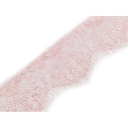 Dantelă franțuzească, lățime 90 mm - Roz pudrat (3 Metri)