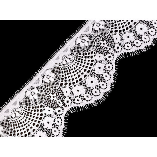 Dantelă franțuzească, lățime 90 mm - Negru (60 Metri) Dantelă franțuzească, lățime 90 mm - Negru (60 Metri)