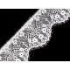 Dantelă franțuzească, lățime 90 mm - Negru (60 Metri) Dantelă franțuzească, lățime 90 mm - Negru (60 Metri)