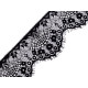 Dantelă franțuzească, lățime 90 mm - Negru (60 Metri) Dantelă franțuzească, lățime 90 mm - Negru (60 Metri)