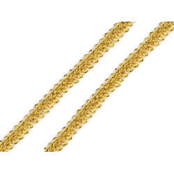 Galon decorativ cu fir metalic, lățime 7 mm - Auriu (1 Metru)