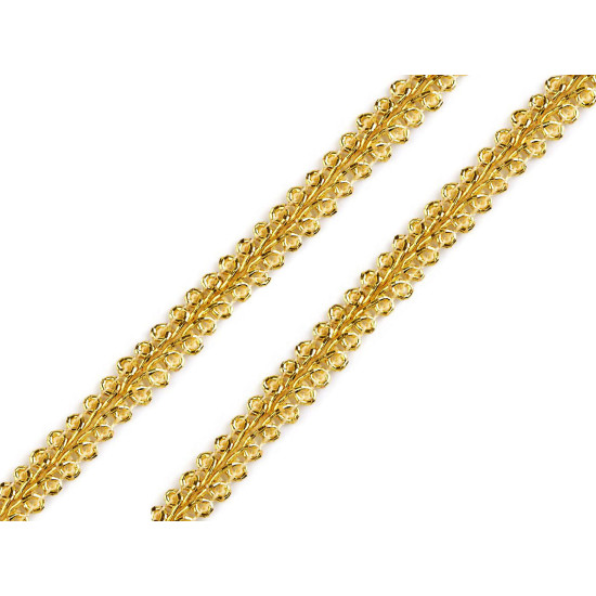 Galon decorativ cu fir metalic, lățime 7 mm - Auriu (1 Metru) Galon decorativ cu fir metalic, lățime 7 mm - Auriu (1 Metru)