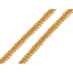 Galon decorativ cu fir metalic, lățime 7 mm - Auriu (1 Metru)