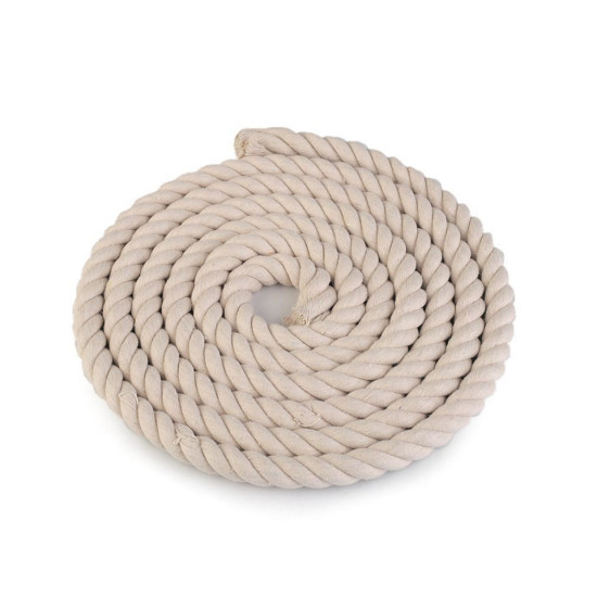 Sfoară / șnur din bumbac răsucit,ø14 mm - Ecru deschis (10 Metri) Sfoară / șnur din bumbac răsucit,ø14 mm - Ecru deschis (10 Metri)