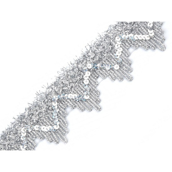 Galon decorativ cu paiete, lățime 40 mm - Auriu (1 Metru)