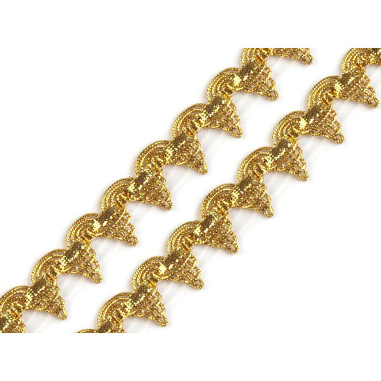 Galon decorativ cu fir metalic, lățime 15 mm - Auriu (54 Metri) Galon decorativ cu fir metalic, lățime 15 mm - Auriu (54 Metri)