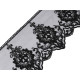 Dantelă brodată pe organza, lățime 15 cm - Alb (17 Metri) Dantelă brodată pe organza, lățime 15 cm - Alb (17 Metri)