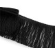 Franjuri lucioase, 15,5 cm - Negru (1 Metru) Franjuri lucioase, 15,5 cm - Negru (1 Metru)