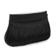 Franjuri lucioase, 15,5 cm - Negru (1 Metru) Franjuri lucioase, 15,5 cm - Negru (1 Metru)