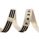 Bandă decorativă cu lurex fashion / vipușcă, lățime 15 mm - Argintiu (20 Metri)