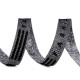 Bandă decorativă cu lurex fashion / vipușcă, lățime 15 mm - Argintiu (20 Metri)
