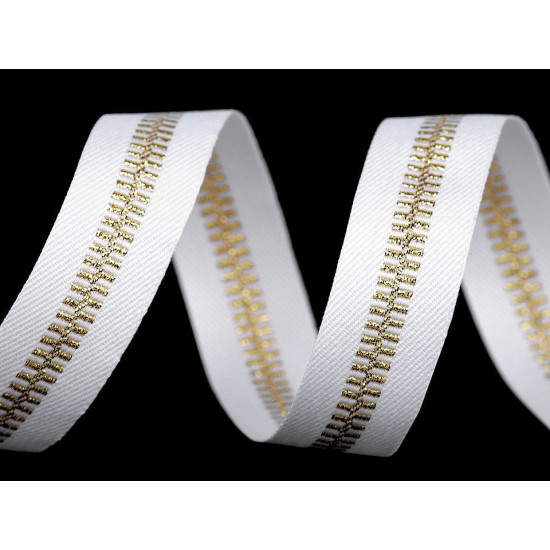 Bandă decorativă imitație fermoar, lățime 20 mm - Roșu (1 Metru) Bandă decorativă imitație fermoar, lățime 20 mm - Roșu (1 Metru)