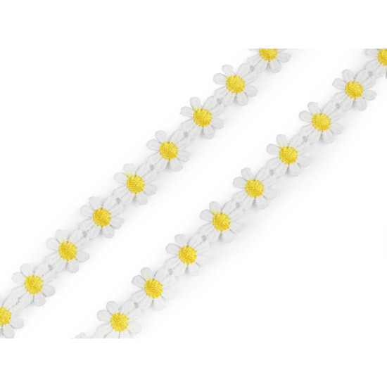 Dantelă flori, 15 mm - Crem deschis (27 Metri) Dantelă flori, 15 mm - Crem deschis (27 Metri)