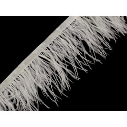 Banda pene de marabu 5-10 cm - Off white (1 Metru)