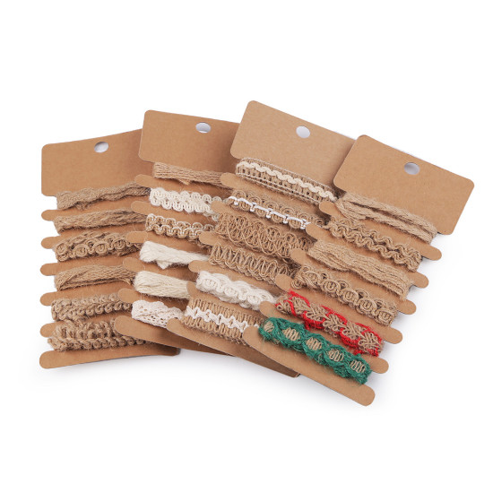 Set galoane iuta - Ecru natural (12 Seturi) Set galoane iuta - Ecru natural (12 Seturi)