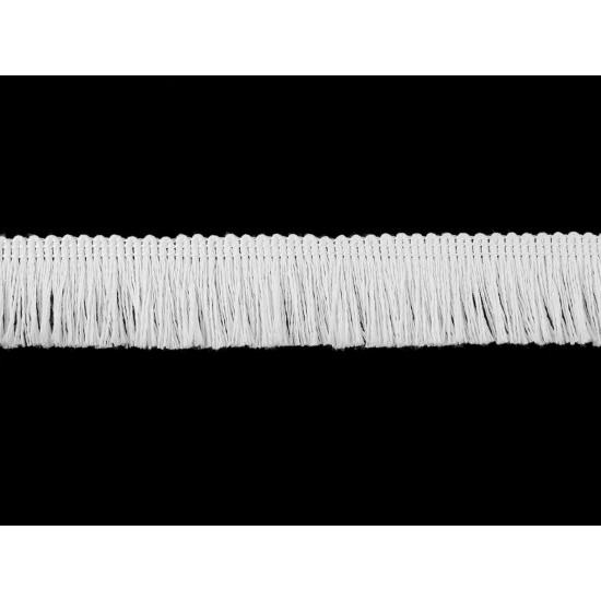 Franjuri din bumbac latime de 25 mm - Alb (1 Metru) Franjuri din bumbac latime de 25 mm - Alb (1 Metru)