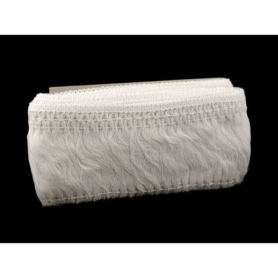Franjuri din bumbac 10 cm - Alb (1 Metru) Franjuri din bumbac 10 cm - Alb (1 Metru)
