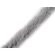 Bordura / vipusca din blana artificiala, latime 2 cm - Gri deschis (20 Metri)