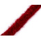 Besatzband aus kunstfell zum einnähen rund, breite 2 cm - Bordeaux hell (1 Meter)