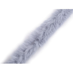 Bordura / vipusca din blana artificiala, latime 2 cm - Gri albăstrui deschis (1 Metru)