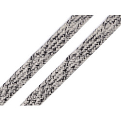 Snur plat pentru hanorace si pantaloni de trening, latime 10 mm - Gri neutral (1 Metru)