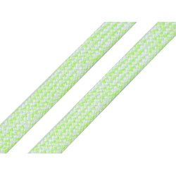 Snur plat pentru hanorace si pantaloni de trening, latime 10 mm - Verde neon (1 Metru)