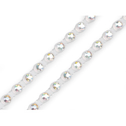 Strasuri la șirag, ø4 mm - Cristal ab (27 Metri)