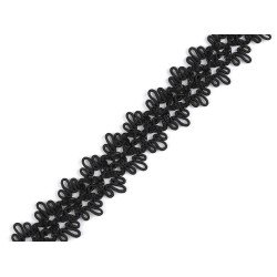 Galon / bandă decorativă, latime 22 mm - Negru (18 Metri)