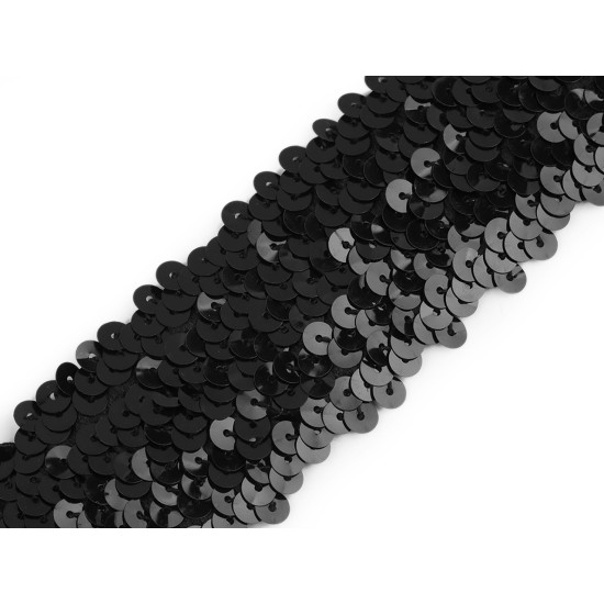 Galon elastic cu paiete 45 mm - Roșu (1 Metru) Galon elastic cu paiete 45 mm - Roșu (1 Metru)