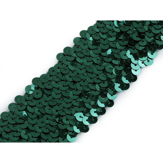 Galon elastic cu paiete 45 mm - Roșu (1 Metru) Galon elastic cu paiete 45 mm - Roșu (1 Metru)