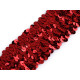 Galon elastic cu paiete 45 mm - Roșu (1 Metru) Galon elastic cu paiete 45 mm - Roșu (1 Metru)